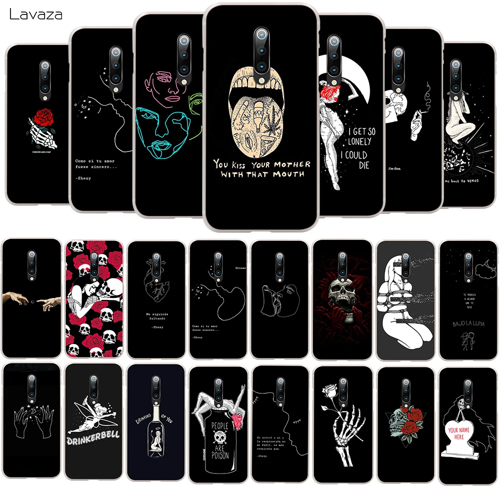 Lavaza Art белая линия Поцелуй Любовь Сердце цветок Роза девушка для Xiaomi Redmi A3 Lite K30 8 8A