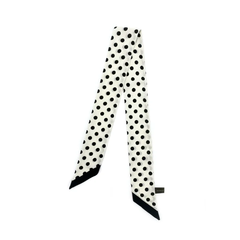 

Hollow Jacquard Scarf Female Butterfly Print Narrow Hair Band Decorative Slender Ribbon Scarf.