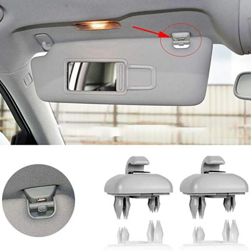 

2Pcs Car Sun Visor Bracket Clip Interior Sun High-reliability Visor Hook Clips Bracket for Audies A4 B6 B7 A4L Q5 A7 Q7 Q3 A5