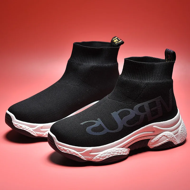NIKEZI/женские зимние теплые ботинки с Плюшевым Мехом высокие носки без шнуровки