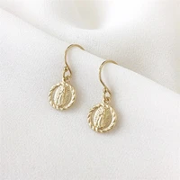 14k gold filled coins earrings vintage jewelry boho oorbellen brinco jewelry minimalist women earrings