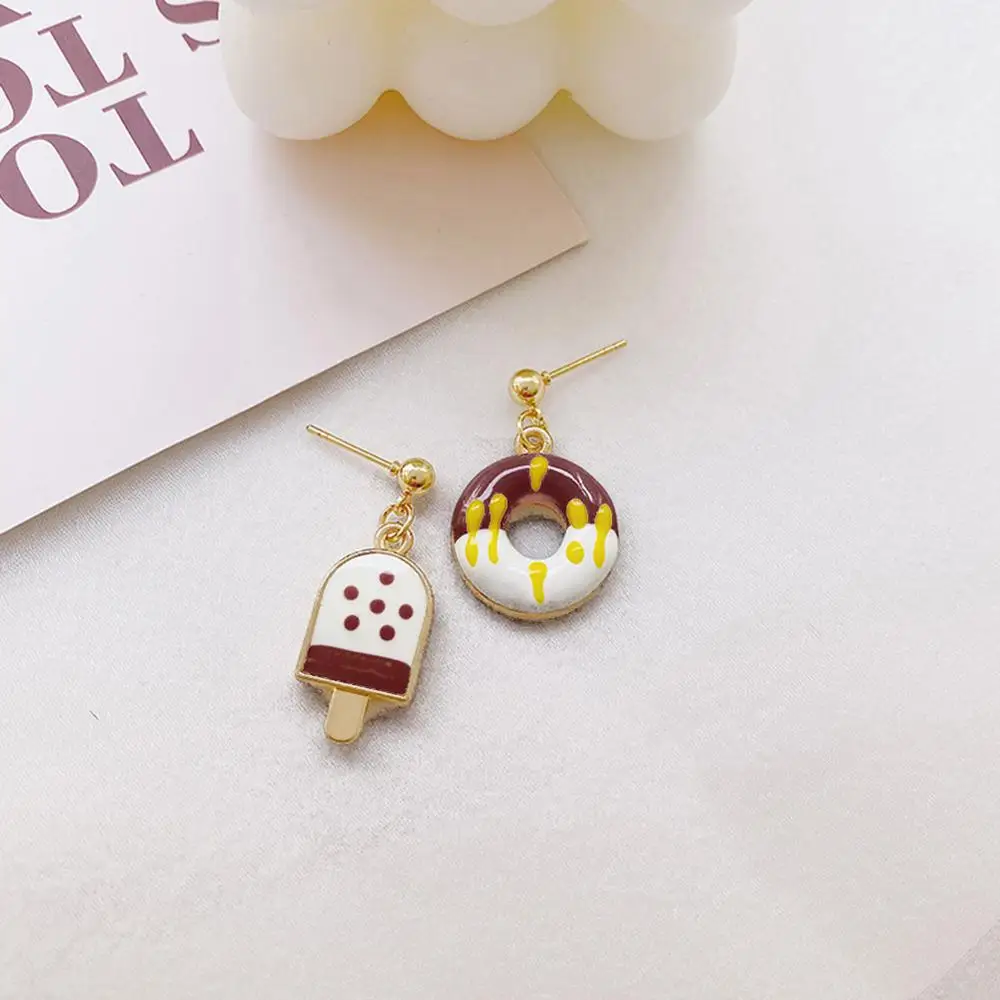 Креативный Летний Новый Простой мультяшный ледяной сливочный пончик серьги