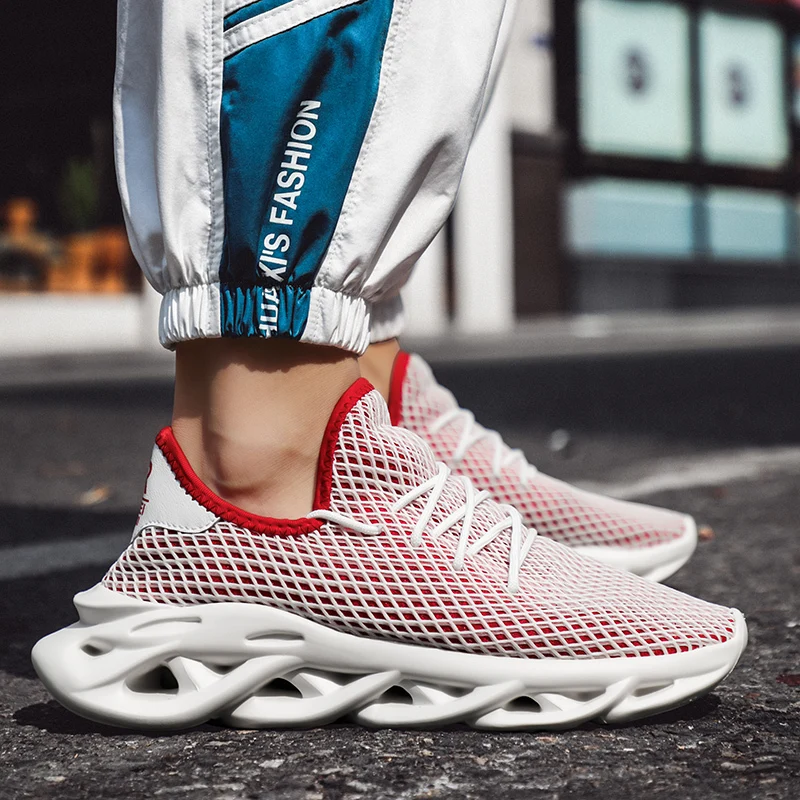 Брендовые мужские кроссовки для бега ходьбы и атлетики дышащие сетчатые