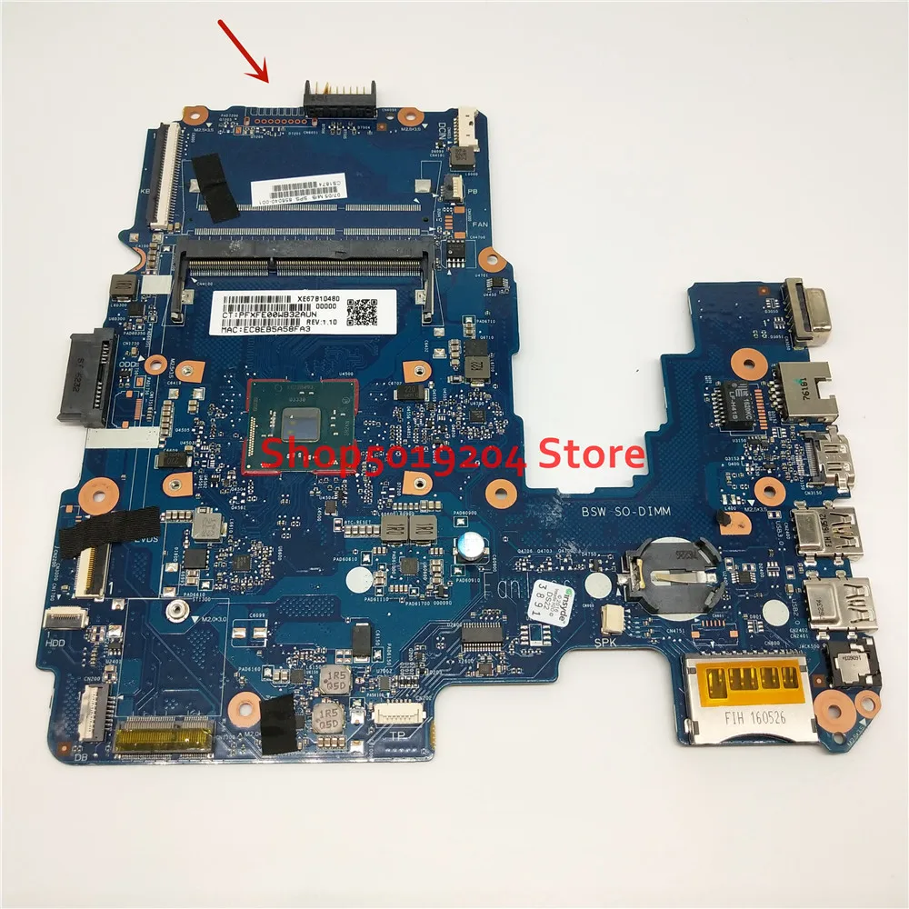 For HP Pavilion 14AM 14-AM laptop motherboard N3060 SR2KN 6050A2823301-MB-A01 858040-601 858040-001 858040-501 Mainboard