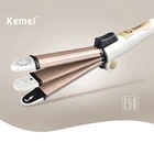 Щипцы kemei для завивки волос, электрическая керамическая плойка, большие кудри, модный инструмент для дома