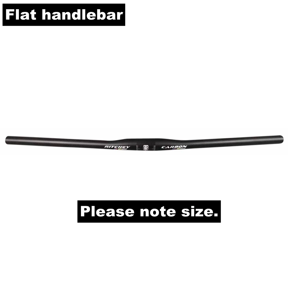 Flat Handlebar Матовые велосипедные комплекты для руля из углеродного волокна, горный велосипед, плоский/подъемный Руль+ подседельный штырь+ ствол+ руль, велосипедные детали Next - Цвет: Flat Handlebar