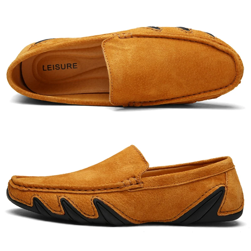 Замшевые мужские кожаные туфли повседневная мужская обувь для вождения сезон