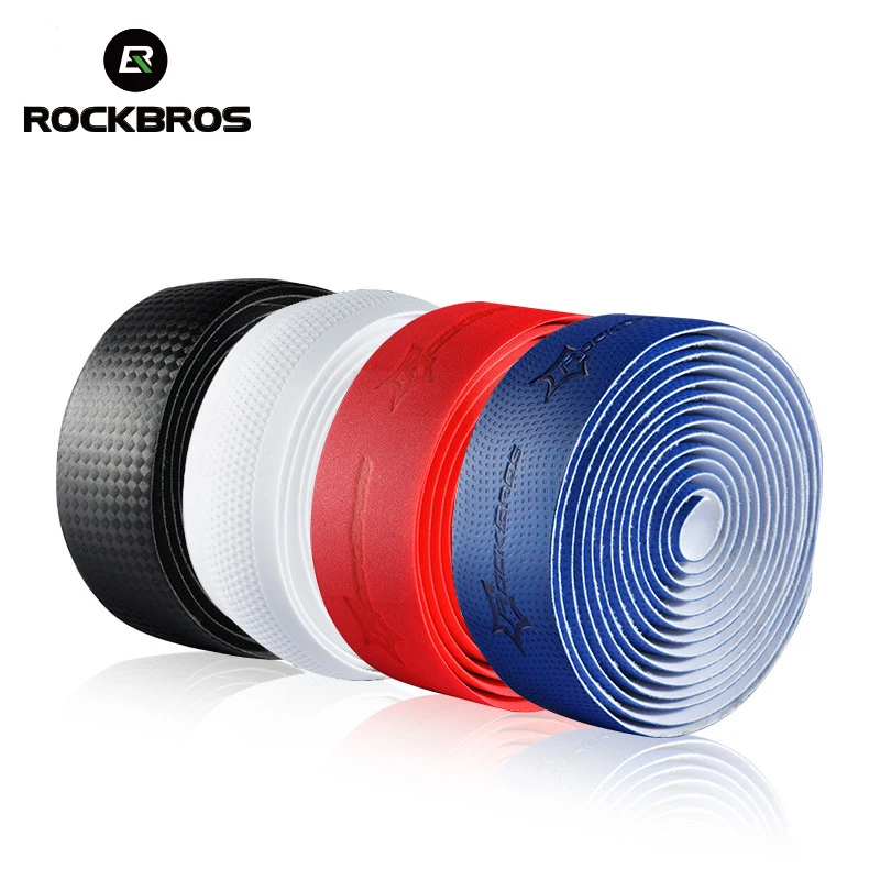 ROCKBROS анти-скольжения, руль для шоссейного велосипеда, руль лента на рукоятку мягкая велосипед eva рукоятка и закрытой пяткой, на ремешках на открытом воздухе велосипедная ручка ремень для велосипеда