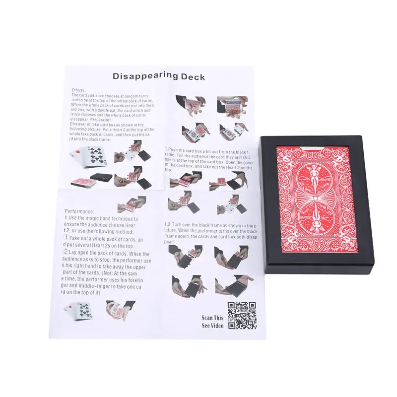 Популярная Магическая коробка для покера исчезающая волшебный трюк Веселый