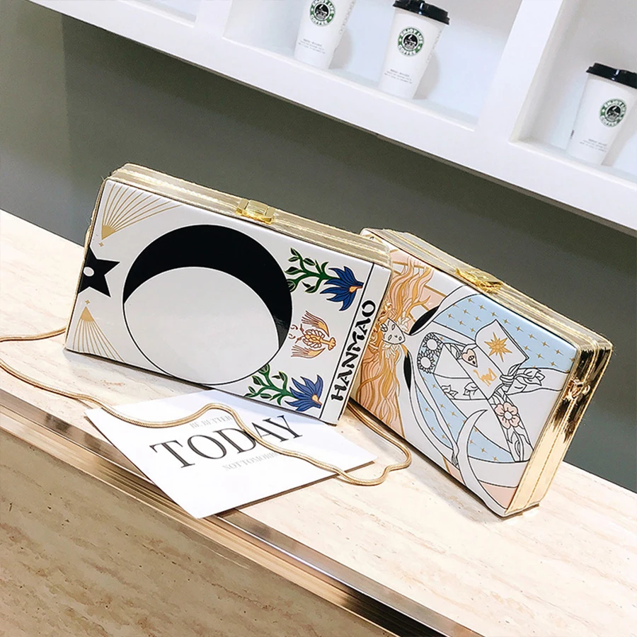 Модные женские сумки через плечо с рисунком маслом из мультфильма винтажная