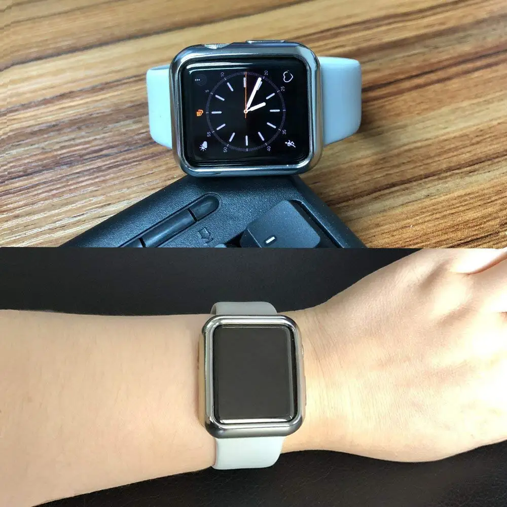 ТПУ бампер для apple Watch 4 Чехол 44 мм 40 мм(iwatch 5) apple watch 3 2 1 ремешок 42 мм 38 мм защитный чехол для экрана аксессуары