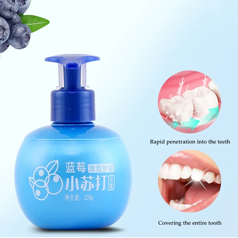 220 г пищевая Сода жидкая зубная паста Страсть фрукты черника удаление пятен зубы