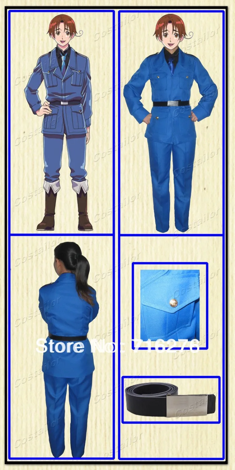 Модный костюм Kisstyle Axis Power Hetalia (APH) итальянский для косплея весь комплект любой