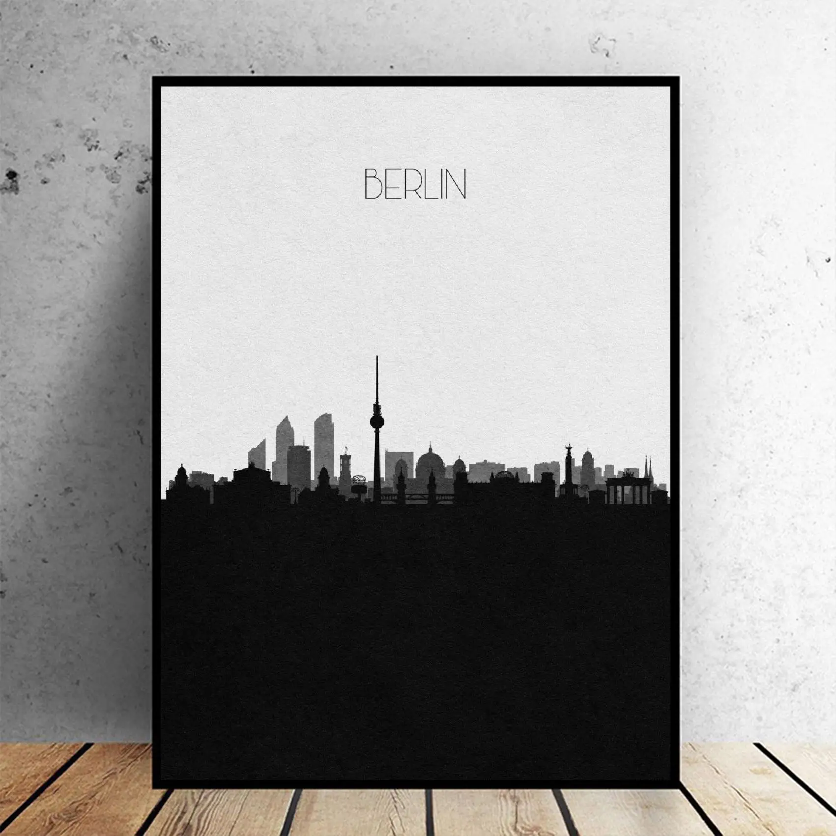 Рисунок на холсте с изображением пейзажа Берлина домашний декор картина без