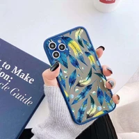 angel feather colorful wings phone case half clear for iphone 13 11 12 mini pro xs max 8 7 plus x se 2020 xr