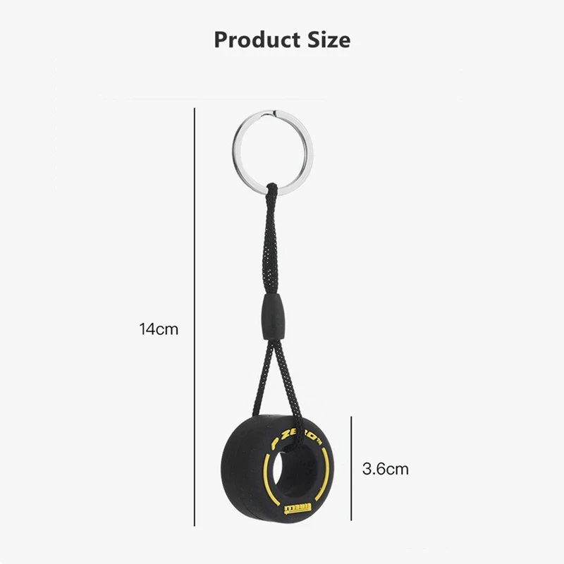

PVC soft rubber tire keychain creative small tire pendant car decoration auto accessories gift