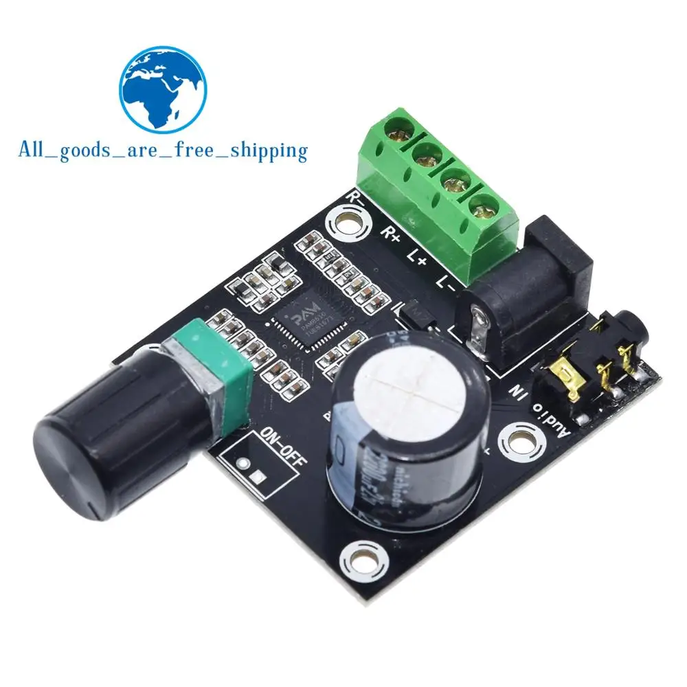 TZT супер тонкий 2x15 Вт PAM8610 Класс D Цифровой двойной мощности аудио усилитель плата 12 в черный