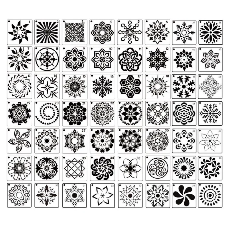 

JOJO BOWS 36/56pcs Mandala Stencils Mandala Dot Painting Stencils Templates For Rocks Wood Wall Painting Art Projects
