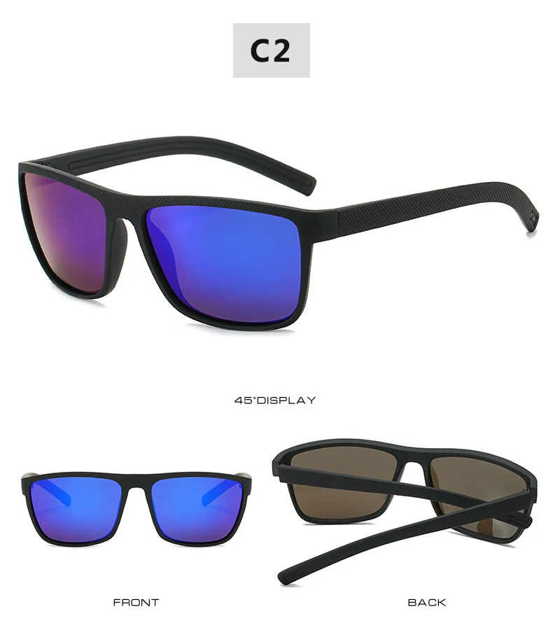 

2021 Vintage Sport Stijl Gepolariseerde Zonnebril Mannen Luxe Merk Designer Rijden Retro Vierkante Zon Glas Shades Vrouwen Bril