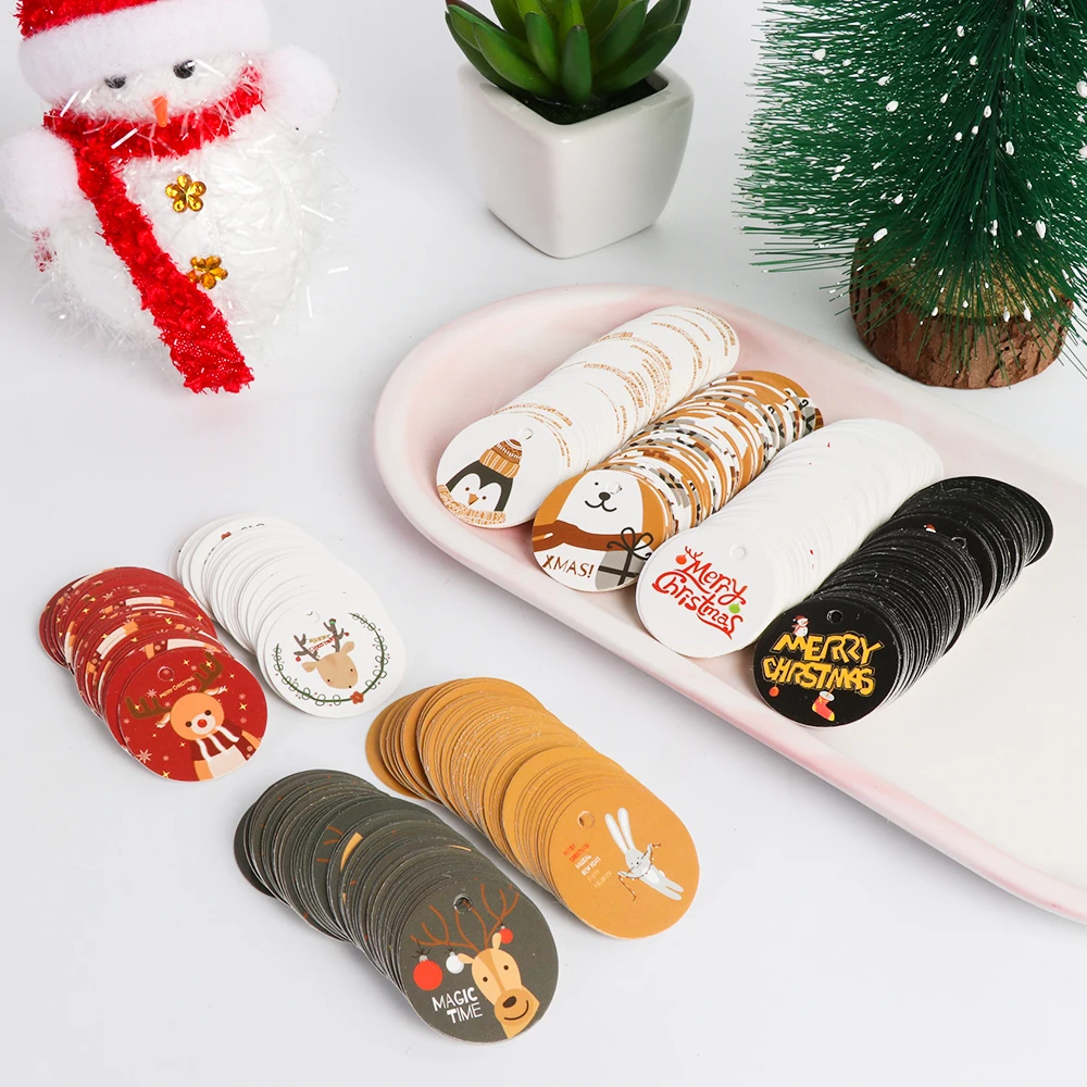 100 шт. крафтовые бирки сделай сам наклейки на День святого Валентина бумажные для