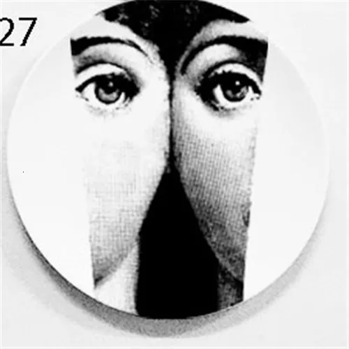 27 " 7" " Мода Fornasetti Тарелка декоративная подвесная тарелка домашнее украшение Настенная посуда керамический Декор Европейское настенное блюдо - Цвет: 27