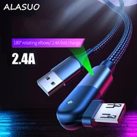 180 degree rotation 2 4a micro usb type c cable fast charging wire for samsung xiaomi for iphone lightning usb charger cable