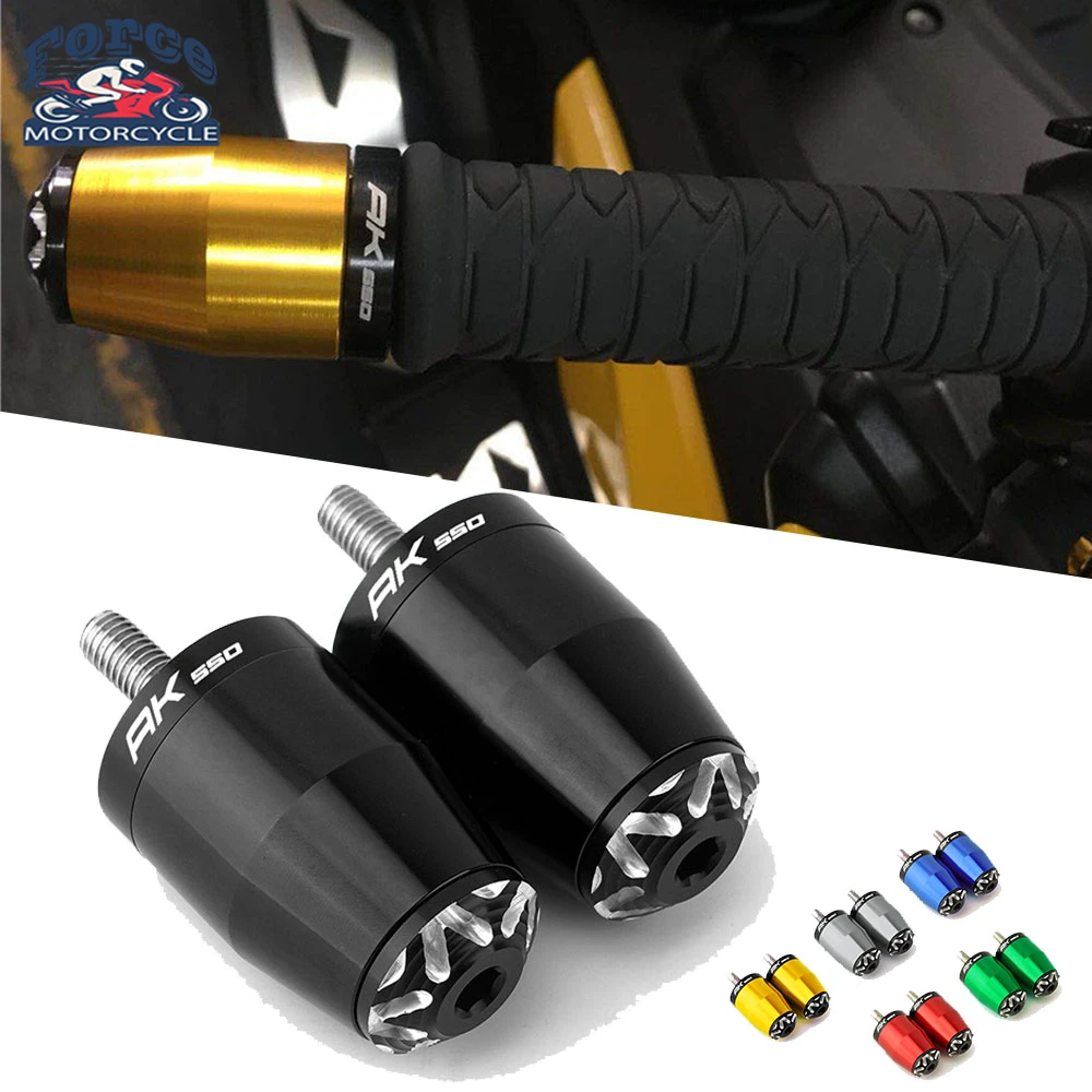 

For KYMCO AK 550 AK550 2017 2018 2019 2020 Accessories Motorcycle Cnc Handlebar Grips Handle Bar Ends plug gold Anti Vibration
