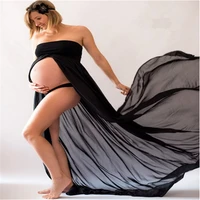 black white sexy maternity dresses for photo shoot photography props women pregnancy dress lace long strapless maxi dresses
