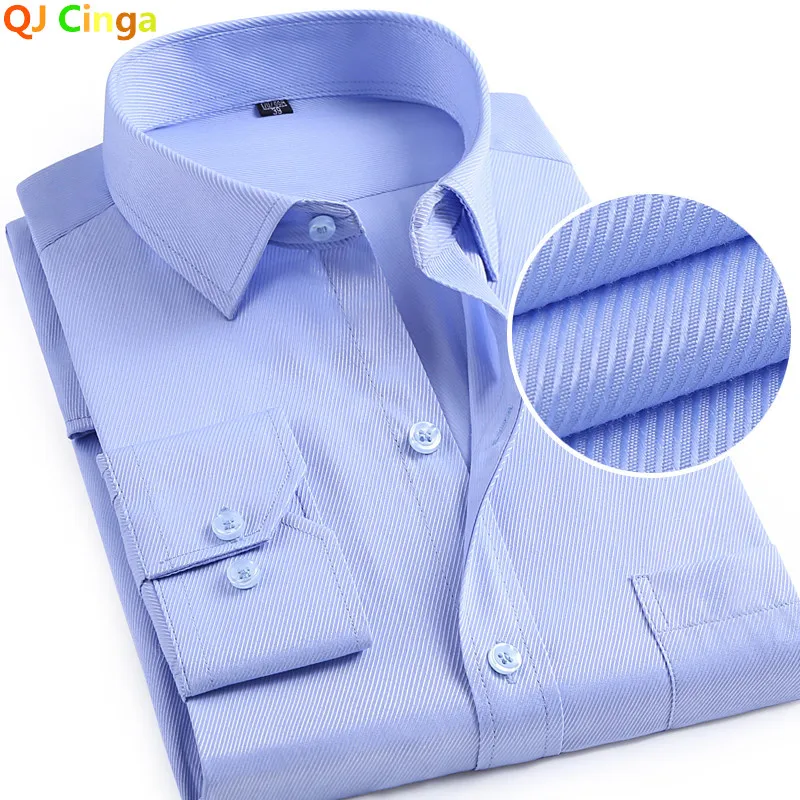 

Purple Square Collar Twill Shirt Long Sleeve Single Breasted Cotton Shirt Wedding Party Slim Camisa/Chemise Big Size S-4XL 5XL