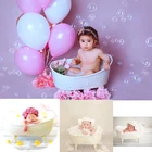 Реквизит для фотосъемки новорожденных детские крибы железная ванночка для душа хлопковые утки набор Детская Машина для мыльных пузырей мебель аксессуары для фотографий