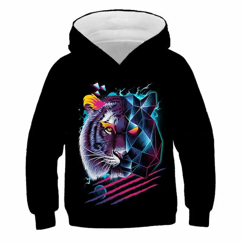 

kid's Hoodies Sweatshirt boys and girls Funny 3D Tiger Fashion Brand Animal Printed Hoodie 2020 hot sale