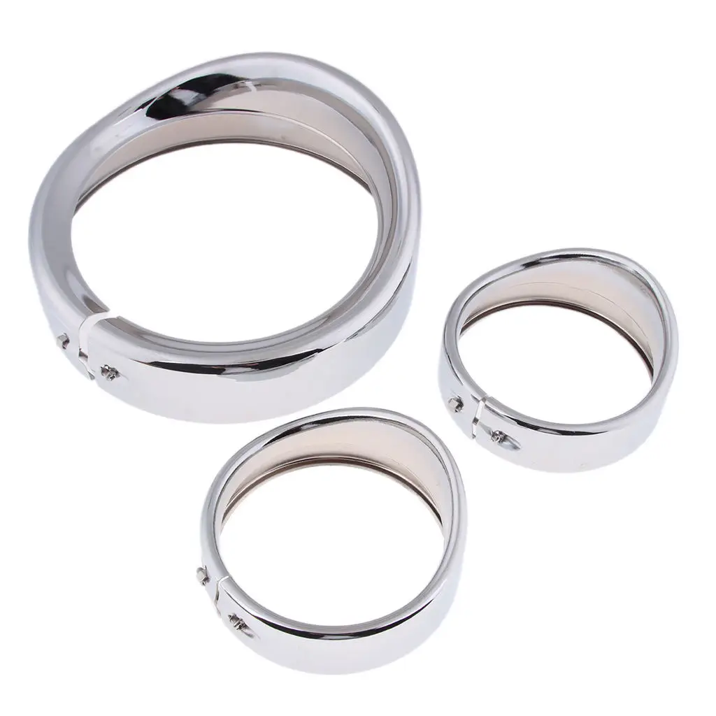 

Motorcycle 7' Headlight & 4.5' Auxiliary Lights Trim Ring Visor for Tough and Strong Quality Construction Durable