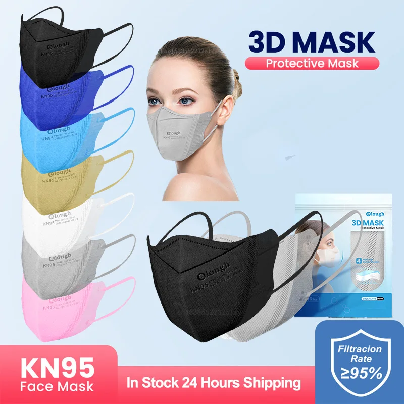 

Elough 3D Face mask KN95 Masks colores mascarillas fpp2 homologada Reusable mascara ffpp2 cubrebocas ffp2mask masque noir n95