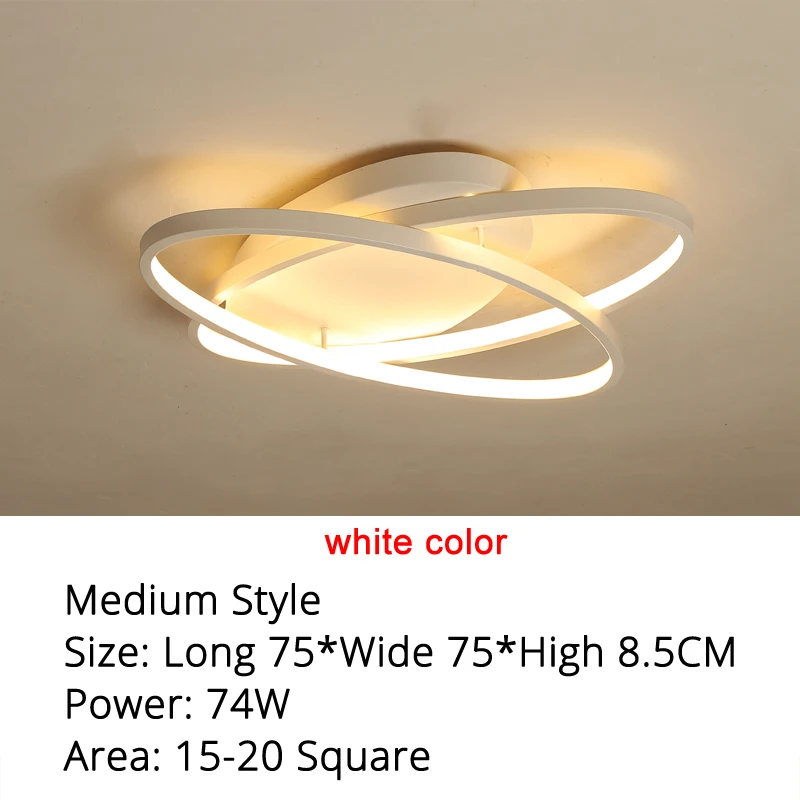 75cm 74w white Овальный светодиодный потолочный светильник s светильник plafonnier для гостиной кухни спальни lampen современный светильник verlichting AC85-260V - Цвет корпуса: 75cm 74w white