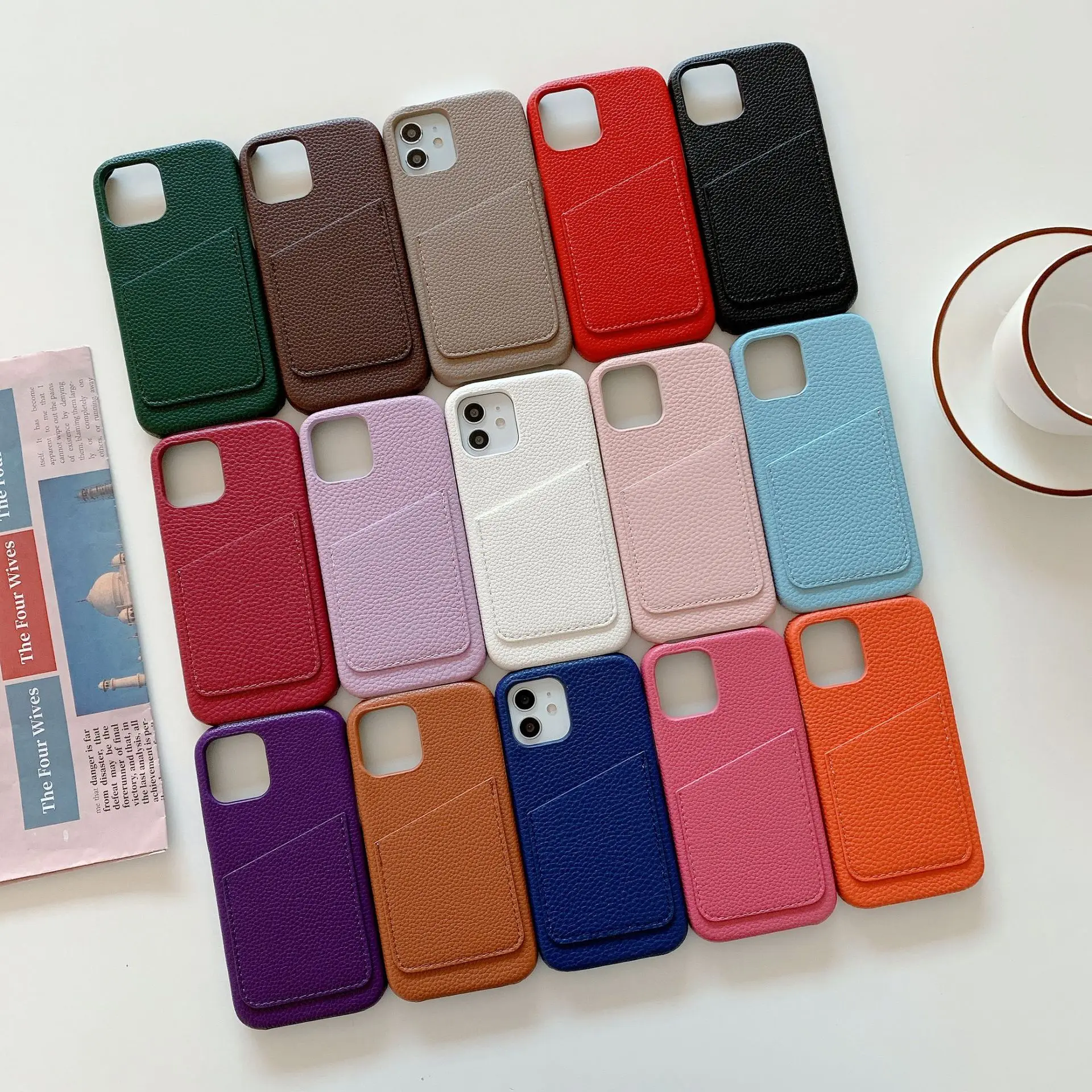 

Luxury Card Lanyard Phone Case For iPhone 8 7 Plus se2 13 12 11 Pro X XS Max XR Fashion Alligator Leather PU Cover