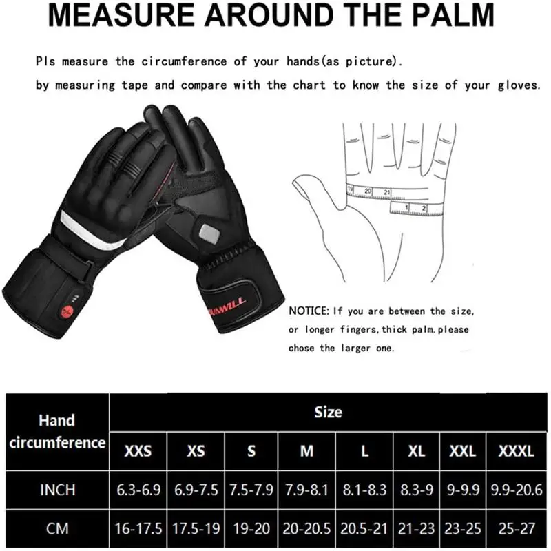

SUNWLL Motorcycle Heating Gloves 7.4V Battery Heated Gloves Winter Riding Motorcycle Warm Heating Gloves 2020
