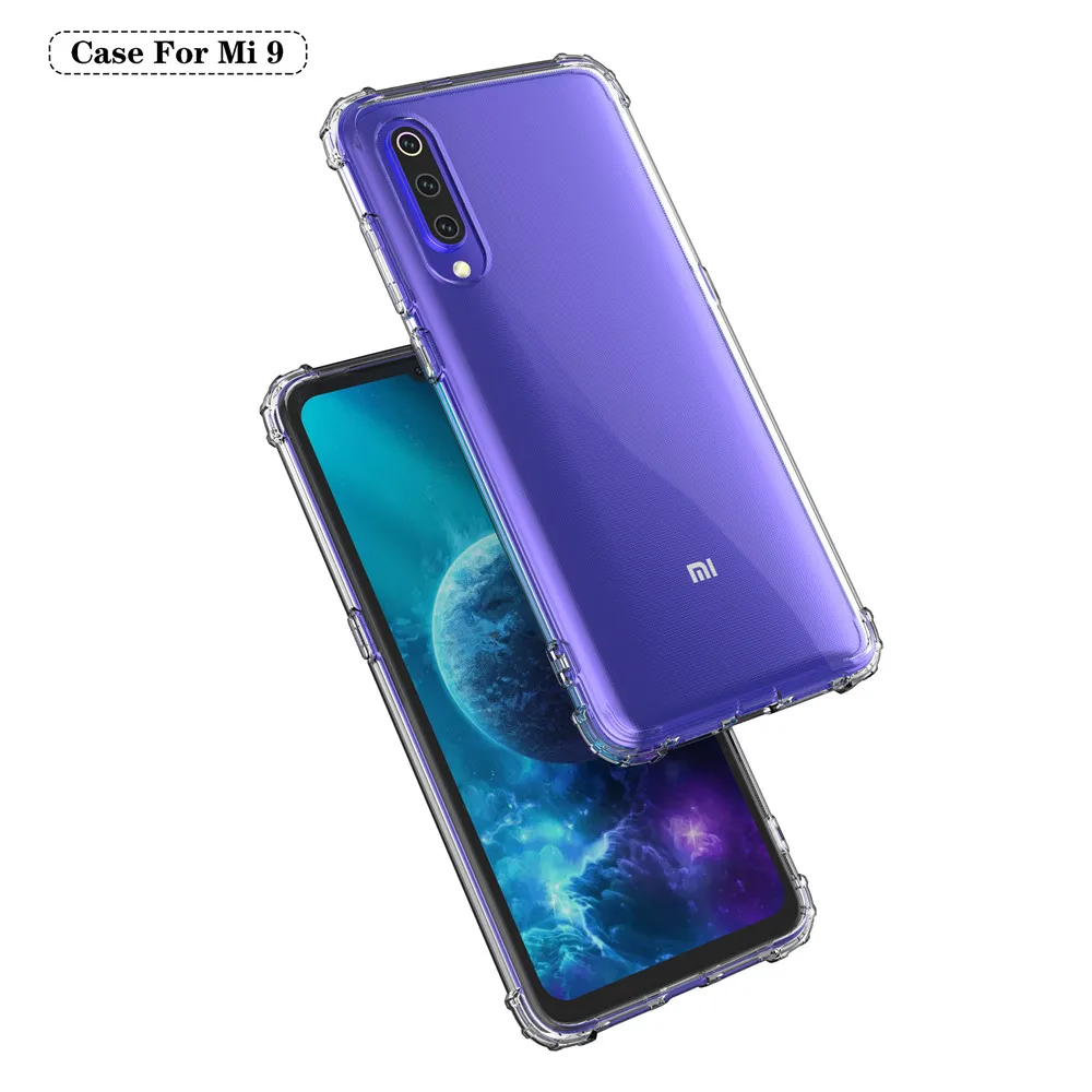 Мягкий чехол для телефона XiaoMi Mi9 Mi9SE Mi8 Mi8SE Mi8Lite ударопрочный бампер 4 уголка