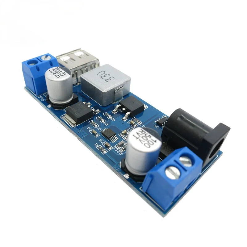 Регулируемый понижающий зарядный USB-преобразователь LM2596S 24 В/12 В в 5 А для