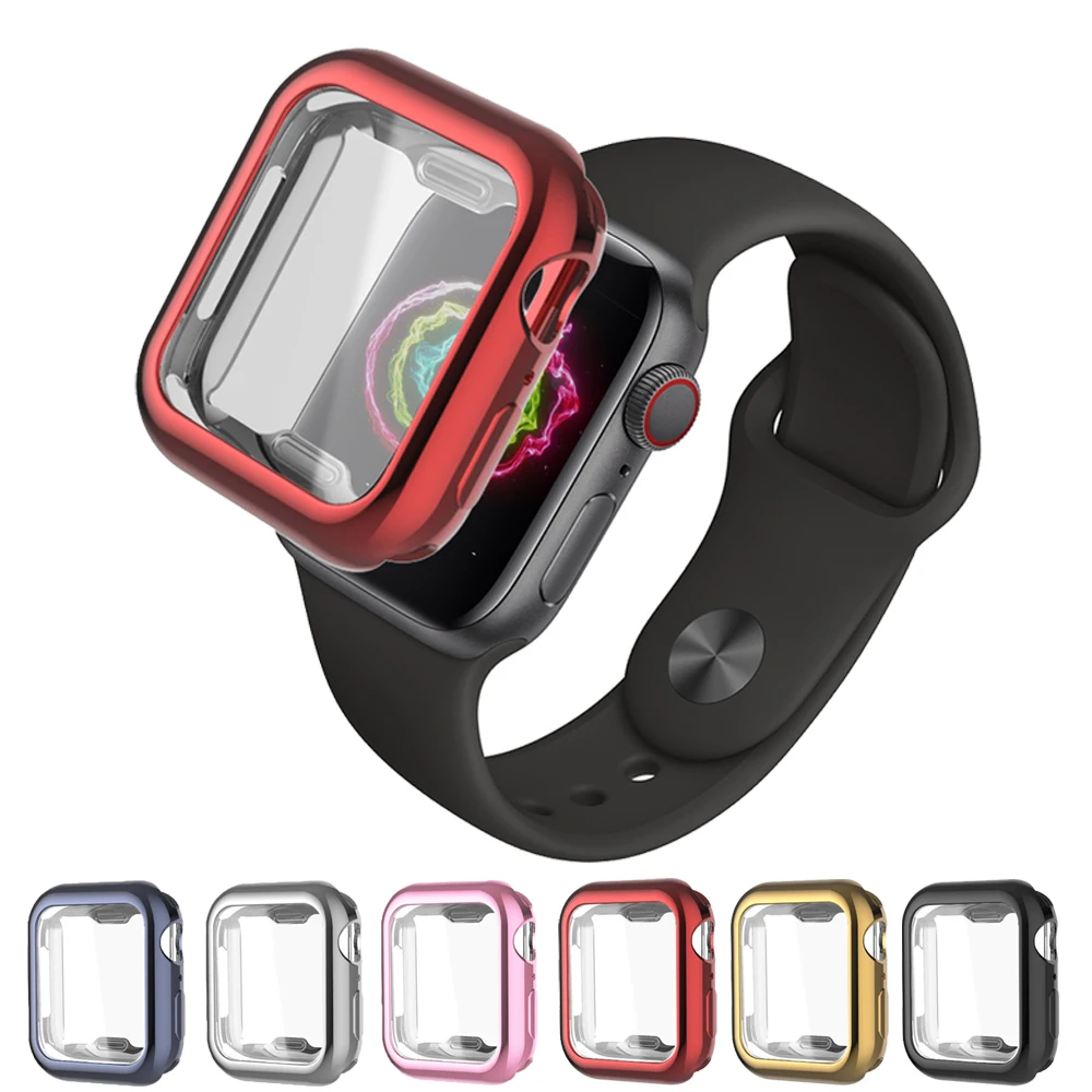 Тонкий мягкий из полиуретана чехол для Apple Watch Series 5 44 мм 40 покрытие Защитная