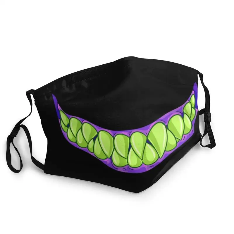 

Toothy Grin Mask Washable Unisex Mouth Face Mask Horror Vampire Evil Monster Anti Dust Protection Cover Respirator Mouth-Muffle