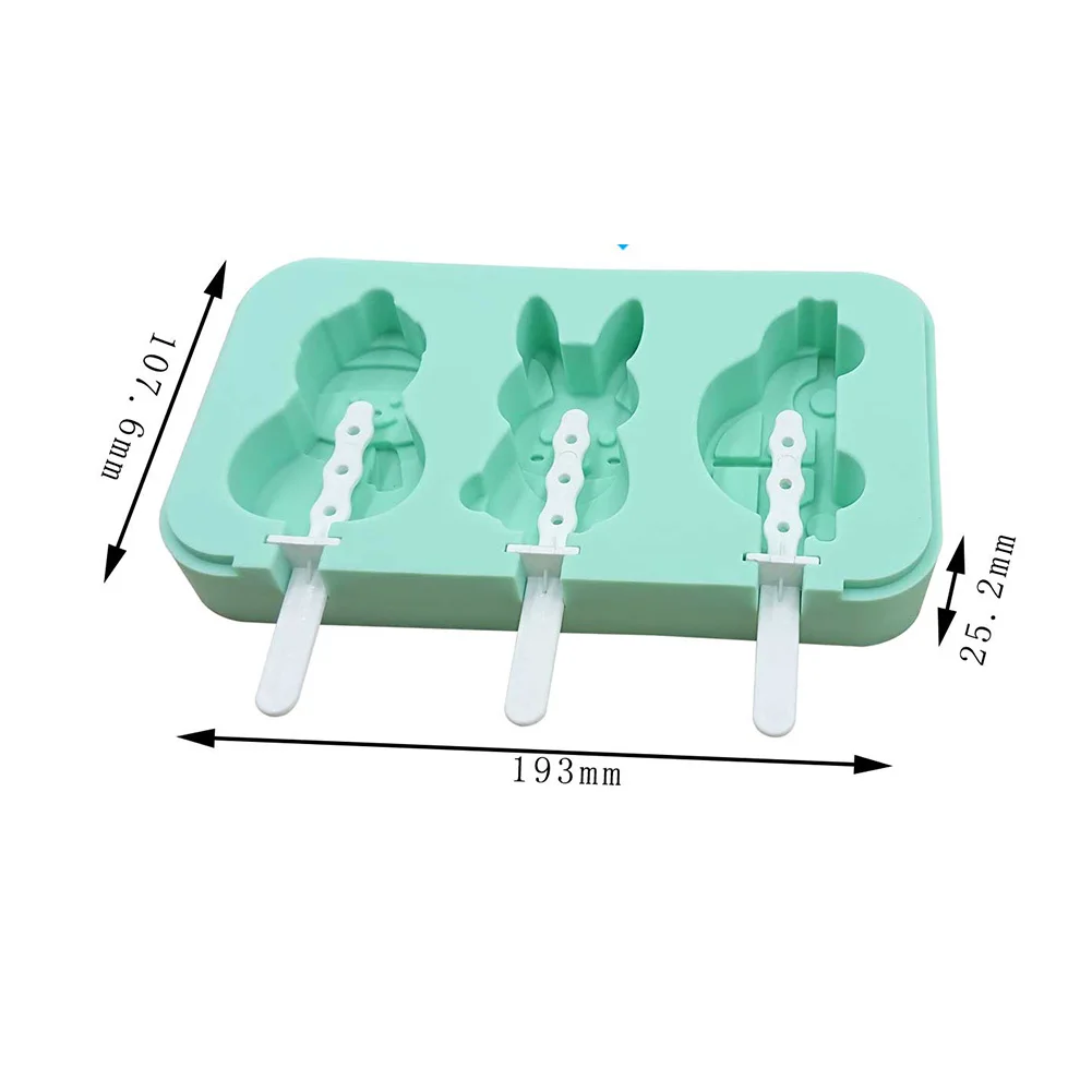 

Summer Car Snowman Bunny Cartoon Silicone Ice Cream Mold Homemade Cute Cartoon Popsicle Mold Kitchen accessories Utensil