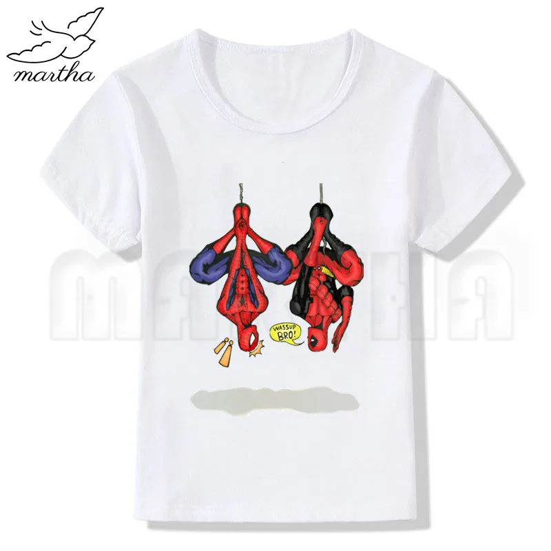 Дэдпул Летний стиль Забавные милые топы для девочек модная уличная одежда Harajuku