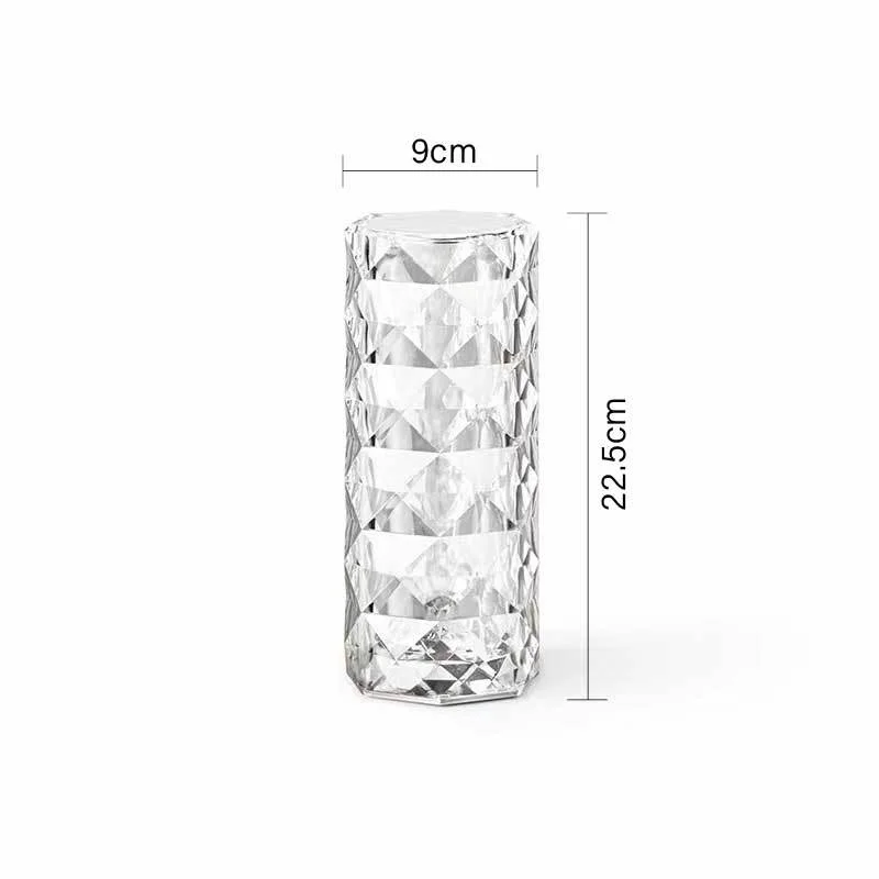

LED crystal diamond table lamp creative bedroom bedside lamp night light net red hot style lamp shade neon sign