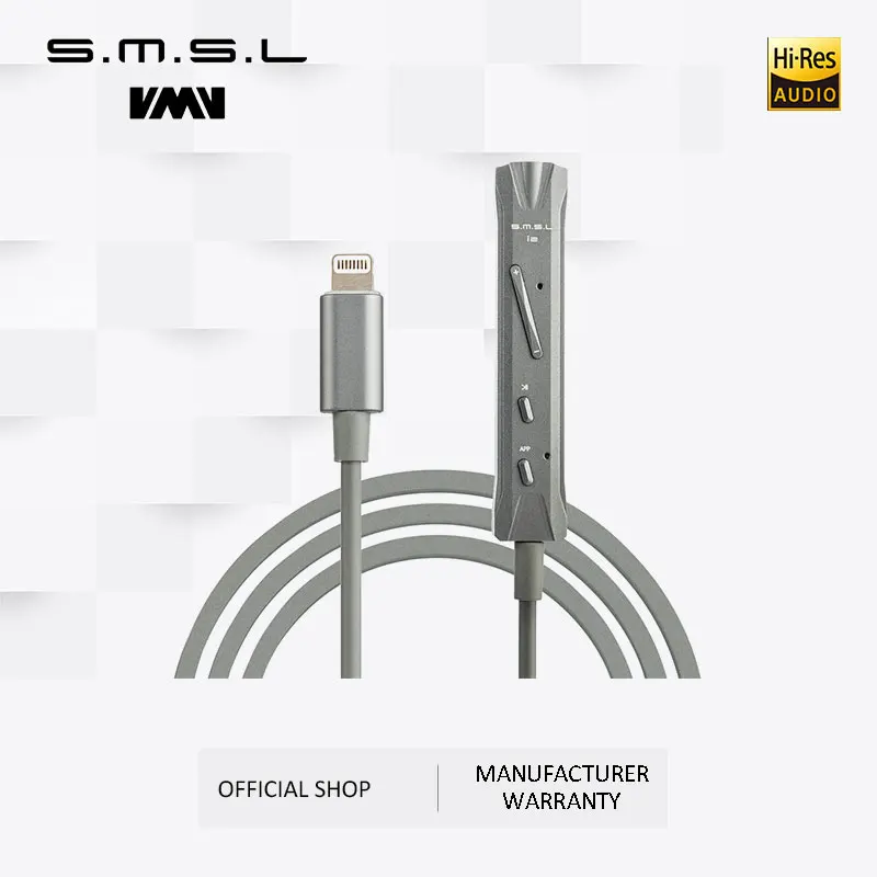 구매 SMSL I2 라이트닝 커넥터 헤드폰 앰프 하이파이 미니 앰프, 휴대용 스피커 DAC/Amp 및 IOS 용 내장 마이크