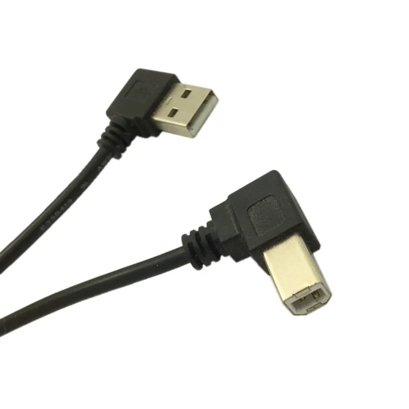 

USB Type B 90 Degree Male to USB 2.0 A Right Angle Charging Data for Printer HDD