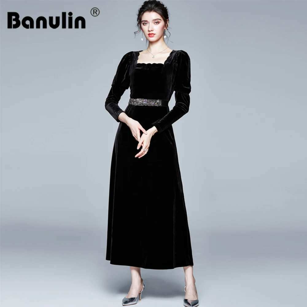 

Женская обувь класса люкс; Одежда с короткими рукавами; Пояс, украшенный бусинами Бархат длинное платье Festa женские элегантные вечерние хал...