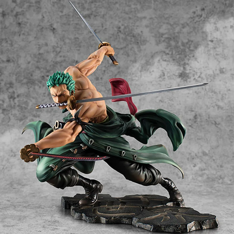 

One Piece 18cm roronoa zoro 1/8 anime doll toy three-blade anime action doll collection model sa-max sleeve pvc statue