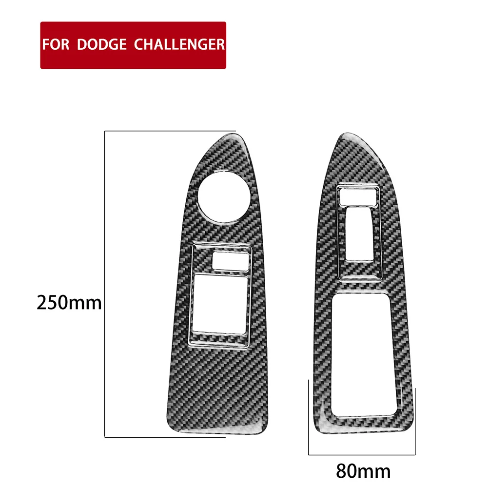 

Real Carbon Fiber Window Lift Switch Button Trim Car Styling for Dodge Challenger 2008-2014 LHD Interior Accessories Promotion