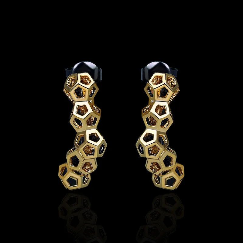 

New Women's 925 Silver Earrings Retro Simple Irregular Honeycomb Earrings Fashion Party Women's Jewelry Birthday Gift Earrings