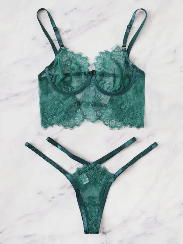 Для женщин сексуальное женское белье цветочные кружева выдолбленные слинг